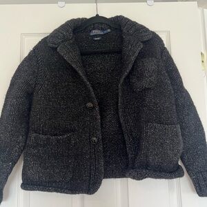 Ralph Lauren hand knit thick sweater / cardi / jacket size S